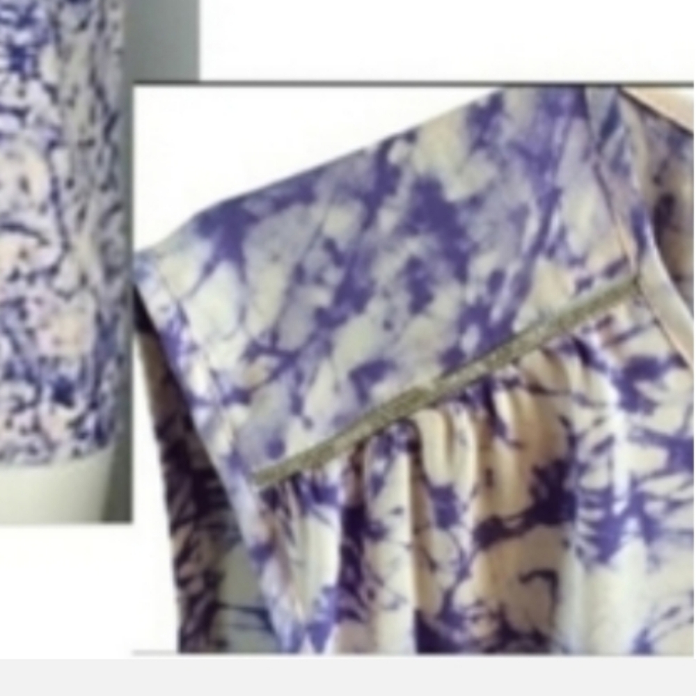 Juicy Couture Top Size L Tie-Dye Peasant Top - Picture 10 of 11